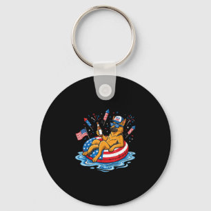 Retro Deutscher Schäferhund Bier USA 250. Jubiläum Schlüsselanhänger