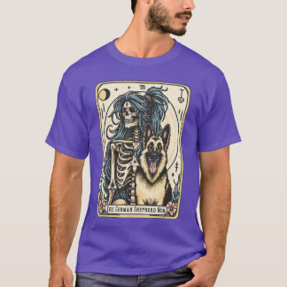 Retro Deutscher Schäferhund Momarot Karte Hexen-Vi T-Shirt