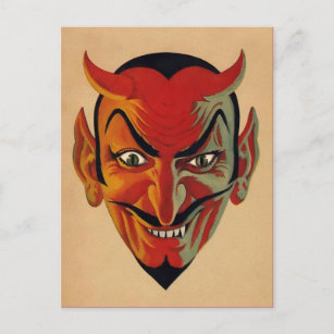 Retro Devil Postcard Postkarte