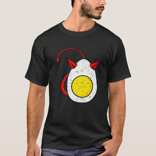 Retro Deviled Egg Funny Halloween Kostüm Men Wome T-Shirt (Vorderseite)