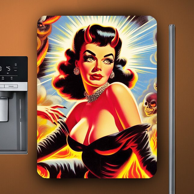 Retro Devilish Pinup Magnet (Von Creator hochgeladen)