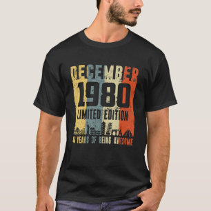 Retro Dezember 1980 Lustiges 40. Geburtstagsgesche T-Shirt