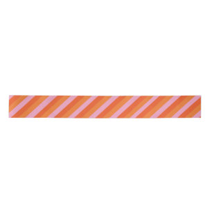 Retro Diagonal Orange und Pink Satin Ribbon Satinband