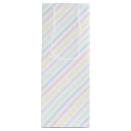 Retro Diagonal Pastell Candy Streifen Geschenktüte Für Weinflaschen