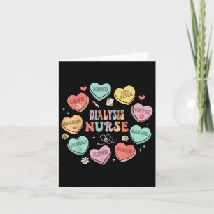 Retro-Dialyse-Krankenschwester Valentinsherz Fraue Karte
