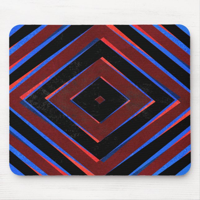 Retro-Diamantformen-Muster Mousepad (Vorne)