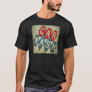 Retro diamantförmiges Autowaschanlagenschild T-Shirt