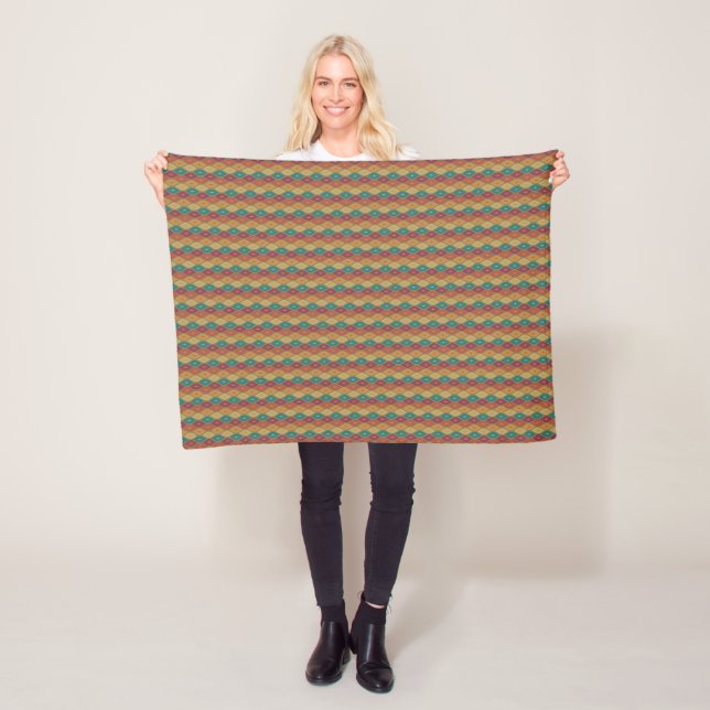 Retro Diamond Pattern Blanket - Modernes Mittelalt Fleecedecke (Beispiel)