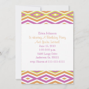 Retro Diamond Print Party Einladung