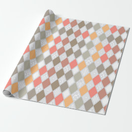 Retro Diamond Shape Muster Geschenkpapier