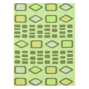 Retro Diamonds Rechtecke Chartreuse Tischdecke