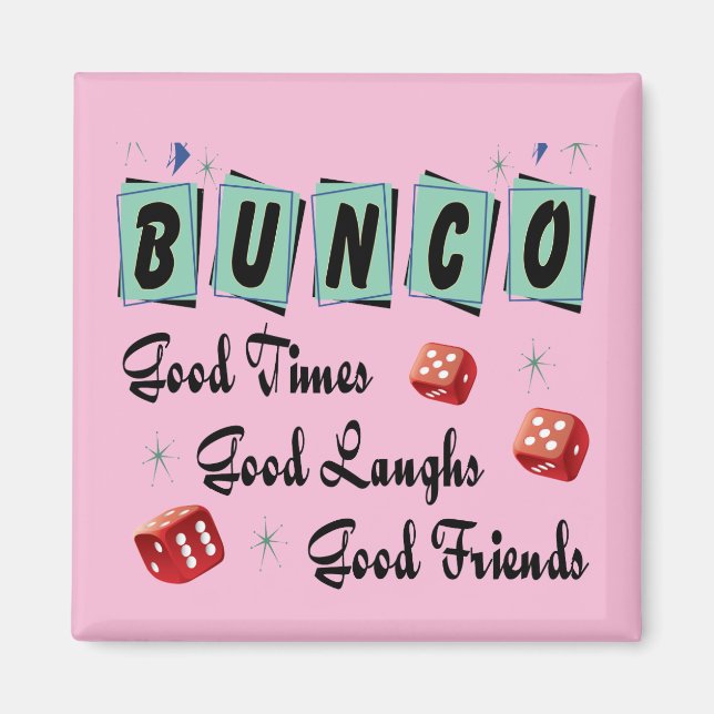 Retro Dice Bunco Magnet (Vorne)