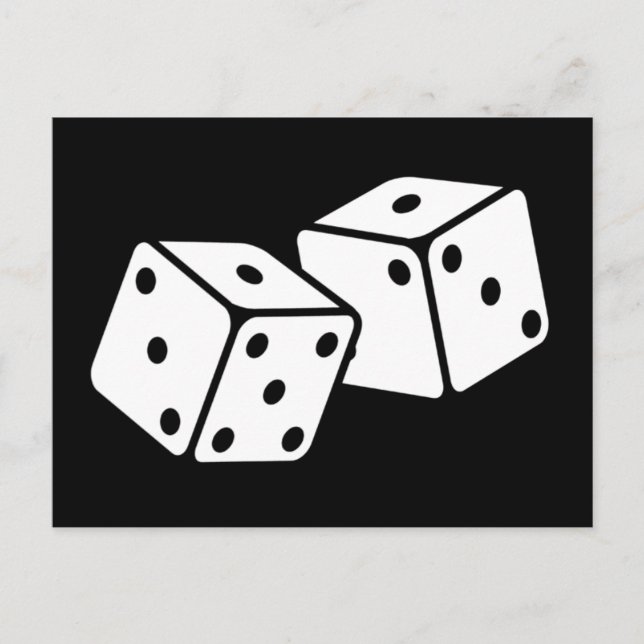 Retro Dice Postkarte (Vorderseite)