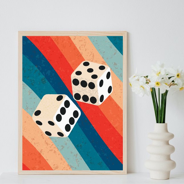 Retro Dice Wall Art Trendy Prints Gefühl Lucky Poster (Von Creator hochgeladen)