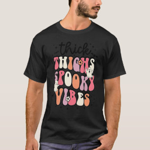 Retro dick Oberschenkel Spooky Vibes Boo Ghost Kos T-Shirt