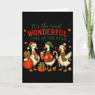 Retro Die wunderbarste Zeit des Jahres Weihnachten Karte