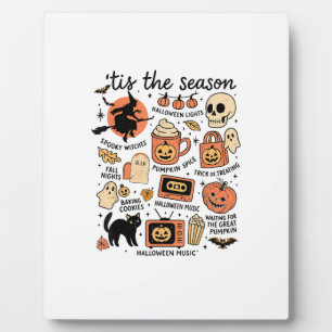 Retro Dies ist die Jahreszeit Halloween-Saison Her Fotoplatte