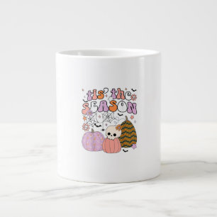 Retro Dies ist die Jahreszeit Pumpkin Halloween Sk Jumbo-Tasse
