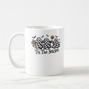 Retro Dies ist die saisonbedingte Checked Hallowee Kaffeetasse
