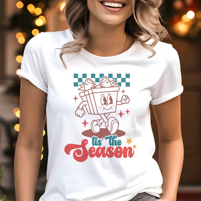 Retro Dies ist die Weihnachtszeit Tri-Blend Shirt (Von Creator hochgeladen)