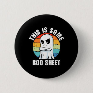 Retro Dies ist ein Boo-Blatt Niedliches Geisterhau Button
