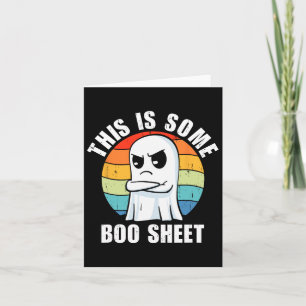 Retro Dies ist ein Boo-Blatt Niedliches Geisterhau Karte