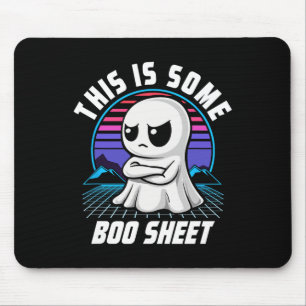 Retro Dies ist ein Boo-Blatt Niedliches Geisterhau Mousepad