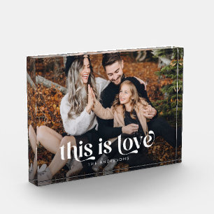 Retro Dies ist eine horizontale Liebe Fotoblock