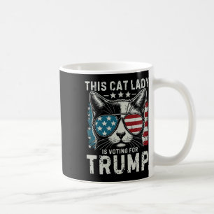 Retro Diese Katzenlady Wählt Trump US-Flagge Kaffeetasse