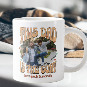 Retro Dieser Vater ist die Tasse des Fotos der Zie