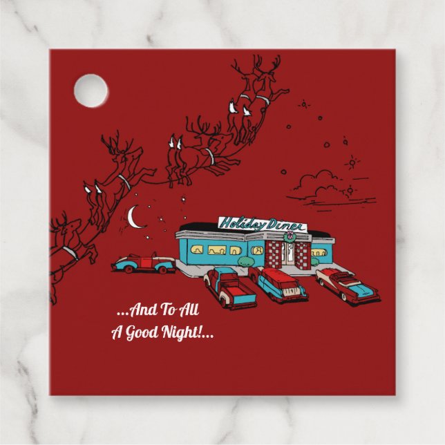 Retro Diner Geschenkanhänger (Vorderseite)