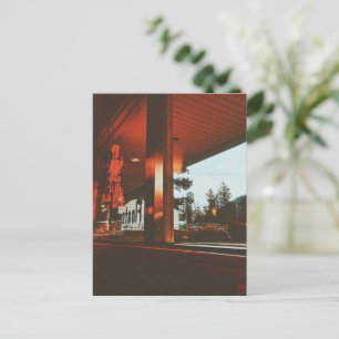 Retro Diner im Nordwestpazifik Feiertagspostkarte