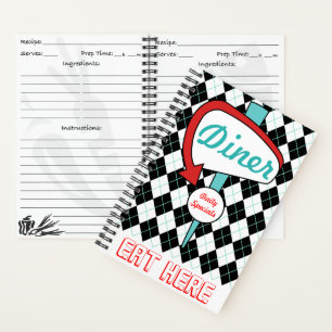 Retro-Diner-Küchenkochbuch  Notizbuch