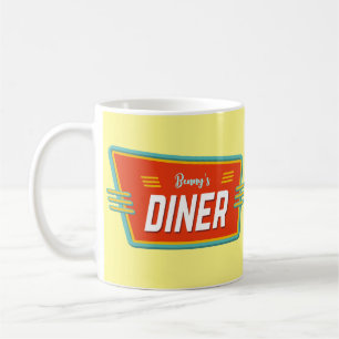 Retro-Diner-Schild individuell anpassbar Kaffeetasse