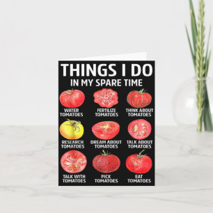 Retro Dinge, die man in der Freizeit tut Tomaten T Karte