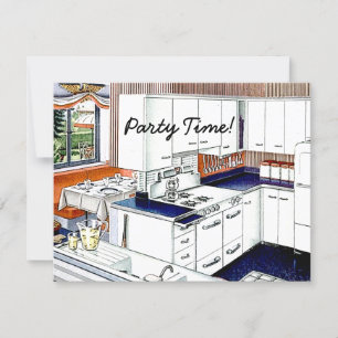 Retro Dinner Party der 40er Jahre Einladung