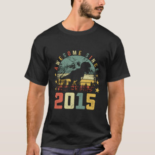 Retro Dinosaur 8th Bday Boy Phantastisch seit 2015 T-Shirt