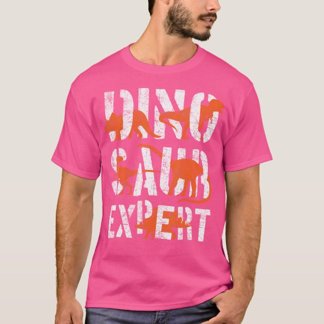 Retro Dinosaur Expert Dinosaurier Shirt für Jungen (Vorderseite)