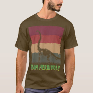 Retro Dinosaur Pflanze Based Herbivore Veggie Food T-Shirt