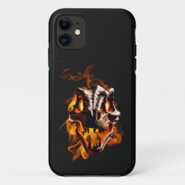 Retro Dinosaur Toter Brennschädel in Feuer Case-Mate iPhone Hülle