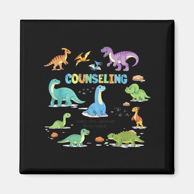 Retro-Dinosaurien-Beratungsschulberater Magnet (Vorne)