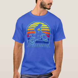 Retro Dirtbiking Vaporwave Dirt Biker 70s Biking T-Shirt