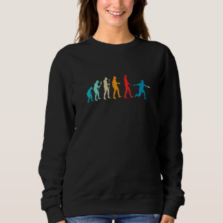 Retro Disc Golf Evolution für Disc Golf Spieler Sweatshirt
