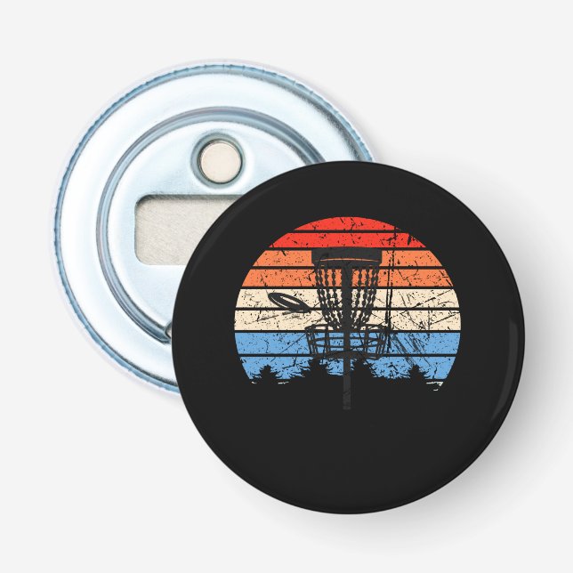 Retro Disc Golf Frisbee Golf Flaschenöffner (Vorderseite)