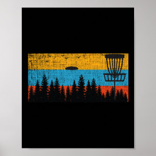 Retro Disc Golf Frolf Frisbee Vintage 70er 80er St Poster