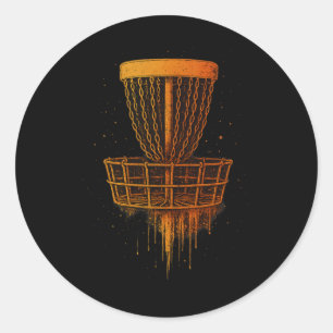 Retro Disc Golf Frolf Vintage Frisbee Golf Pullove Runder Aufkleber