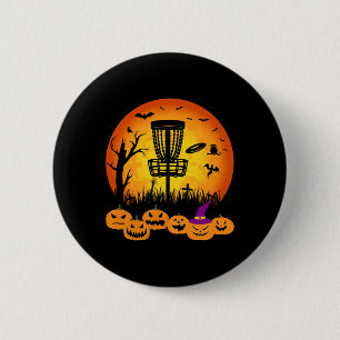 Retro Disc Golf Halloween Friedhof Gruseliger Disc Button