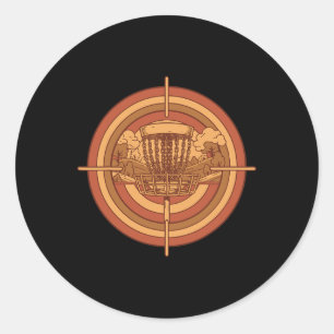 Retro-Disc-Golf-Korbbasket-Ziel Flying Disc Golfin Runder Aufkleber