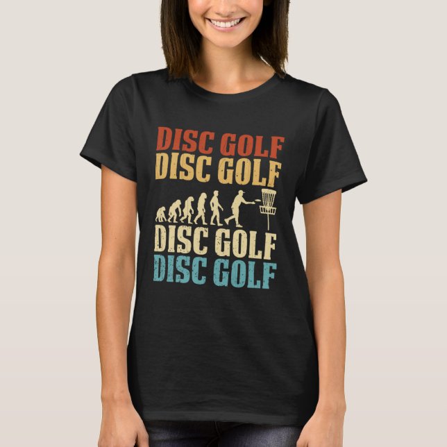 Retro Disc Golf Player Golfing Lover Golfer Sports T-Shirt (Vorderseite)