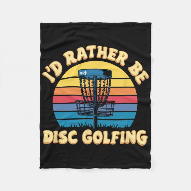 Retro Disc Golf Sket, ich würde lieber Disc Golf s Fleecedecke (Vorderseite)